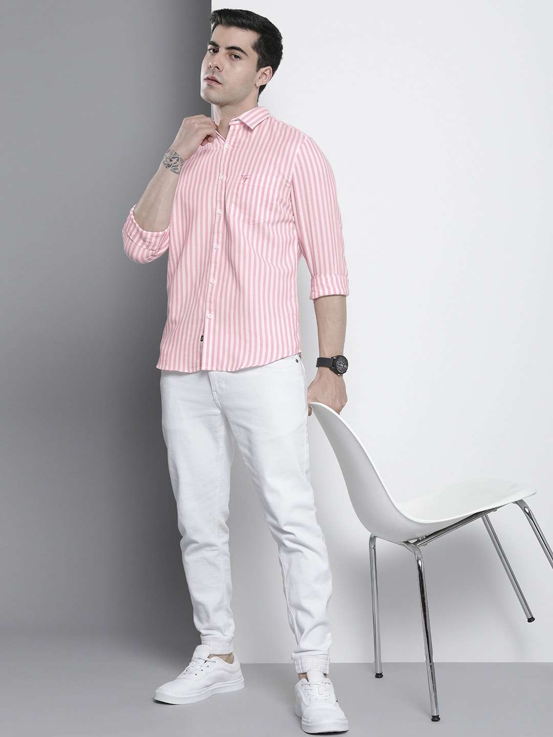 Shop Men Striped Shirt Online.