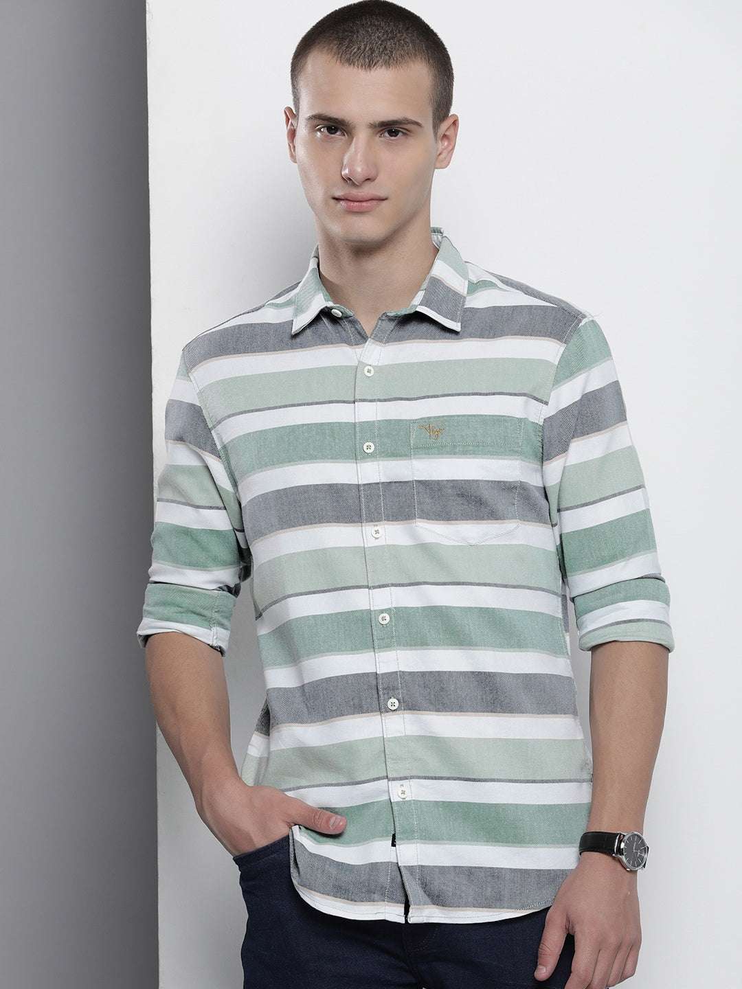 Shop Men Striped Shirt Online.