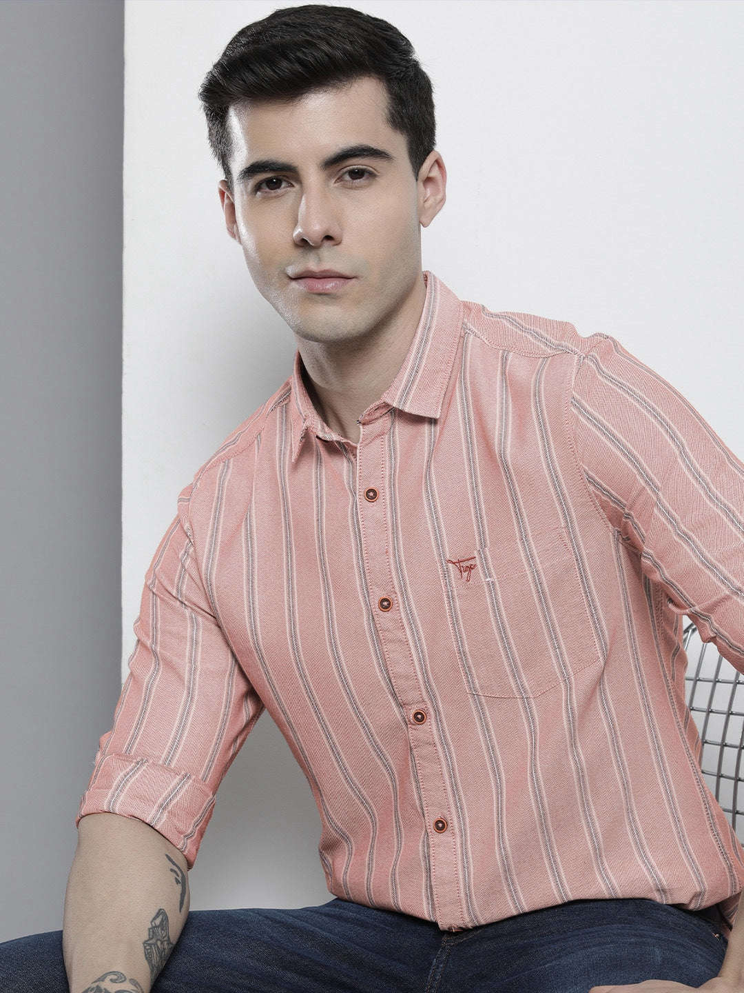 Shop Men Striped Shirt Online.