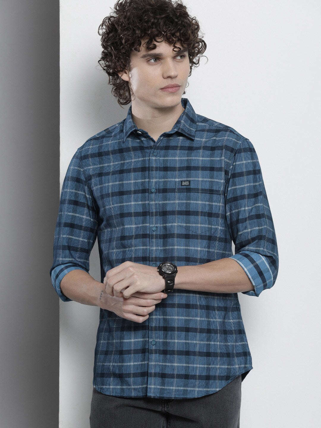 Shop Men Checked Shirt Online.