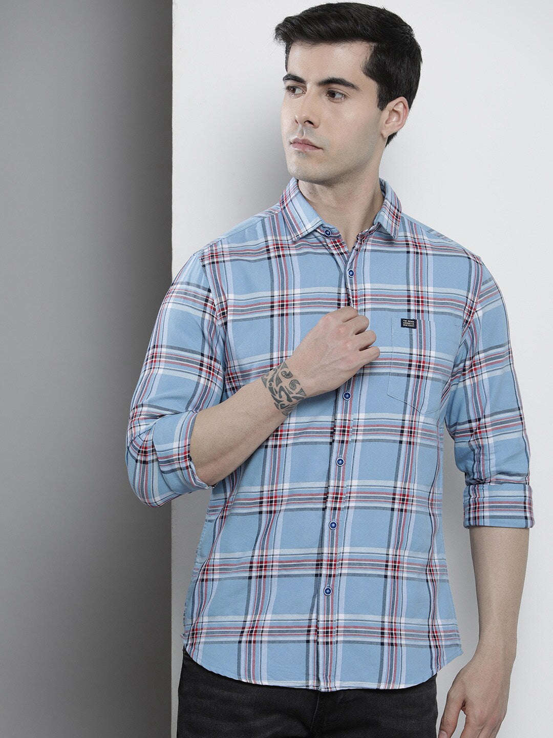 Shop Men Checked Shirt Online.