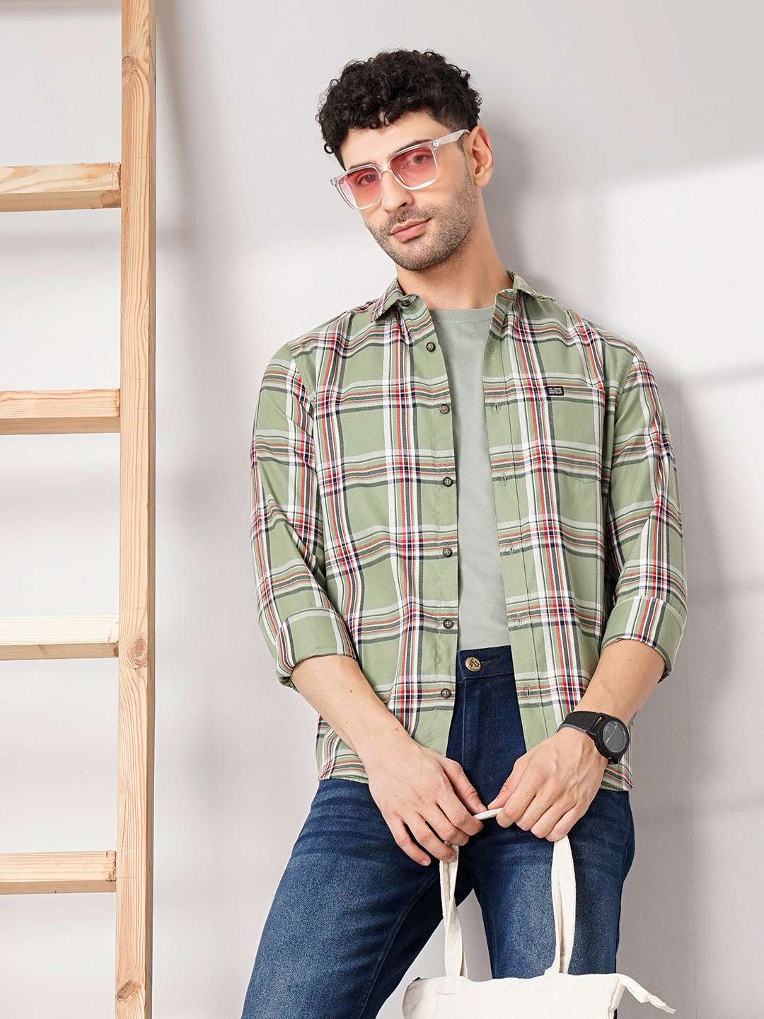 Shop Men Checked Shirt Online.