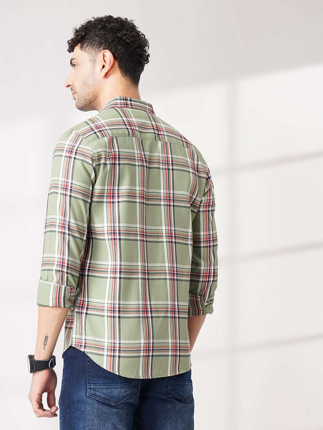 Shop Men Checked Shirt Online.