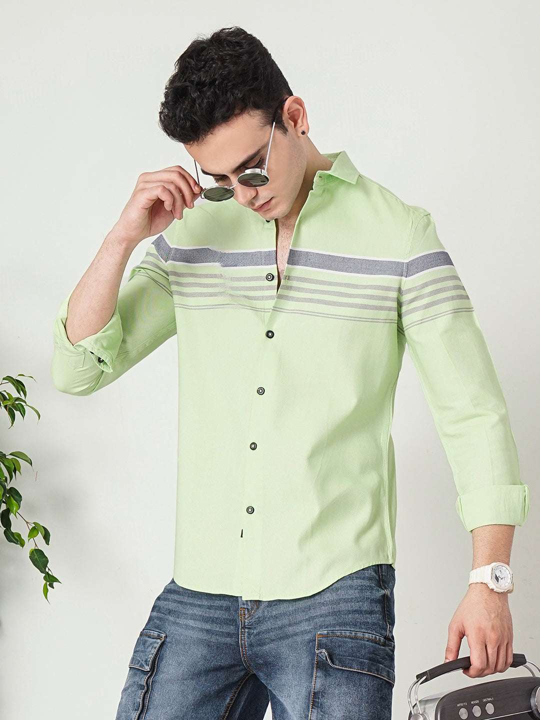 Shop Men Striped Shirt Online.