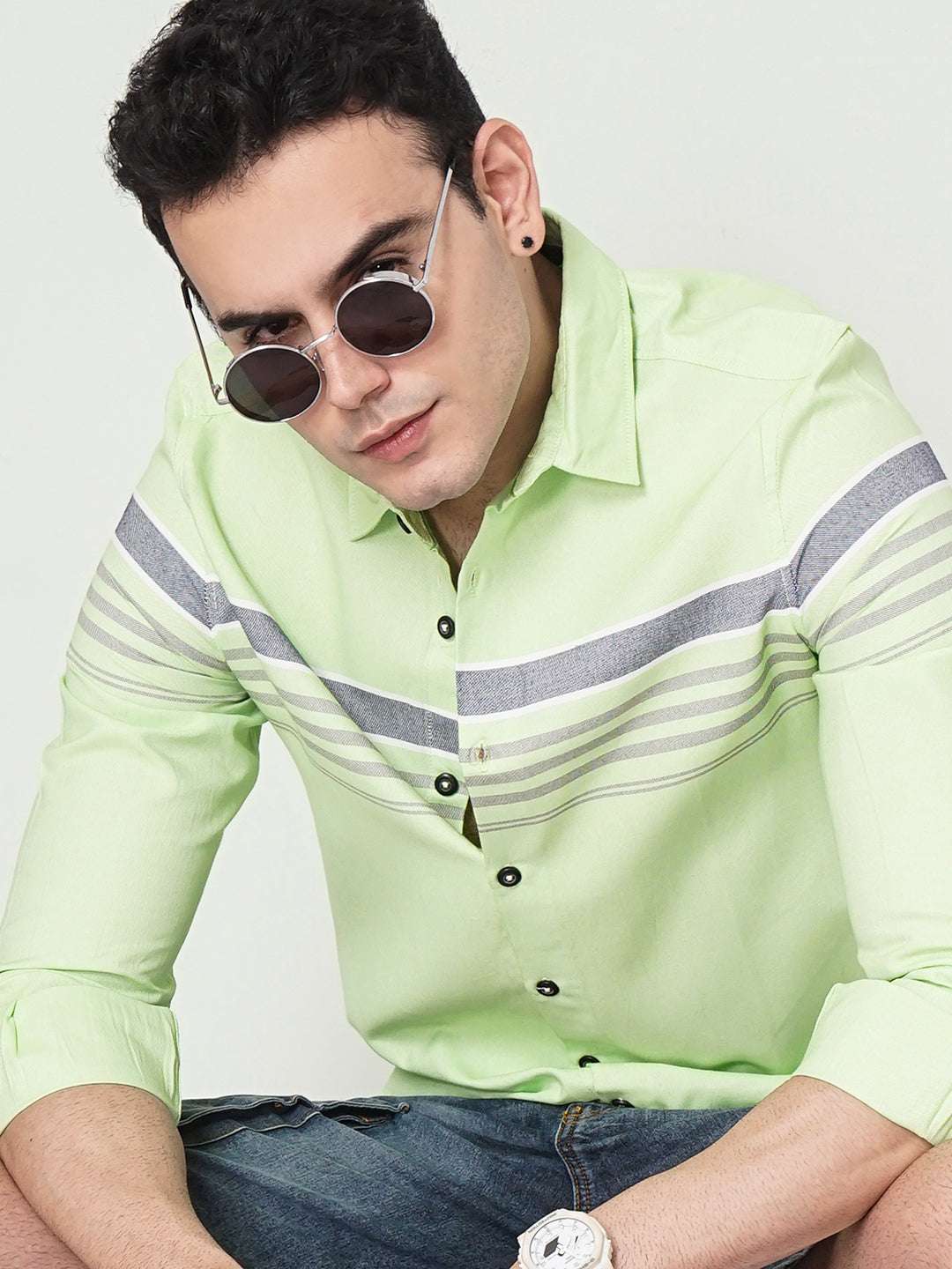 Shop Men Striped Shirt Online.