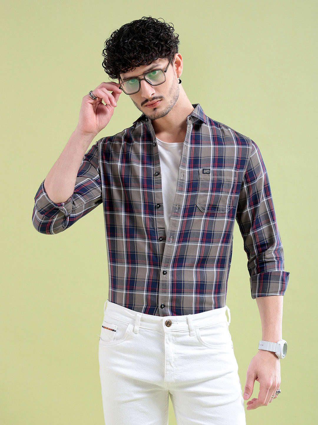 Shop Men Checked Shirt Online.