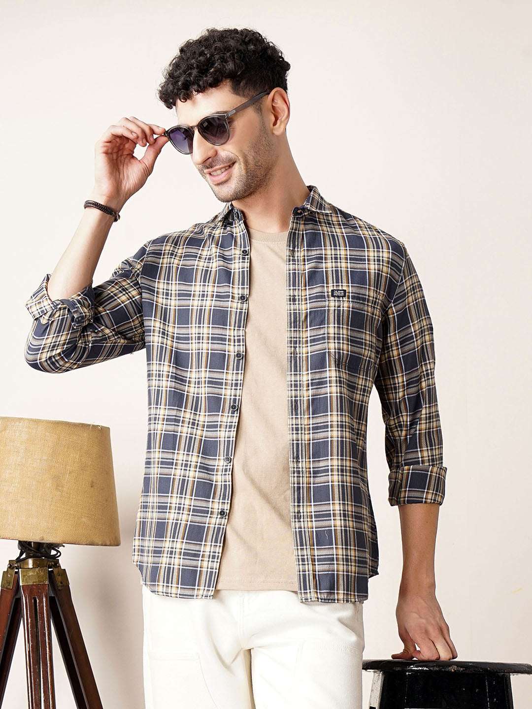 Shop Men Checked Shirt Online.