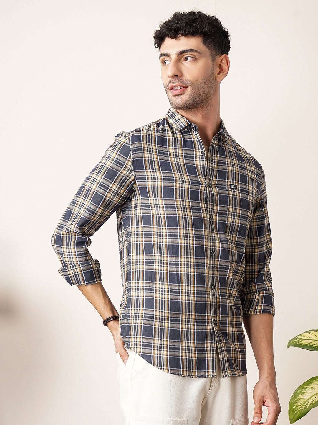 Shop Men Checked Shirt Online.