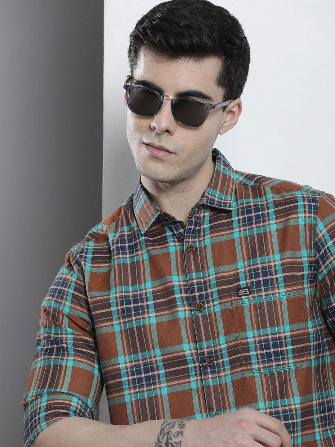 Shop Men Checkered Shirt Online.