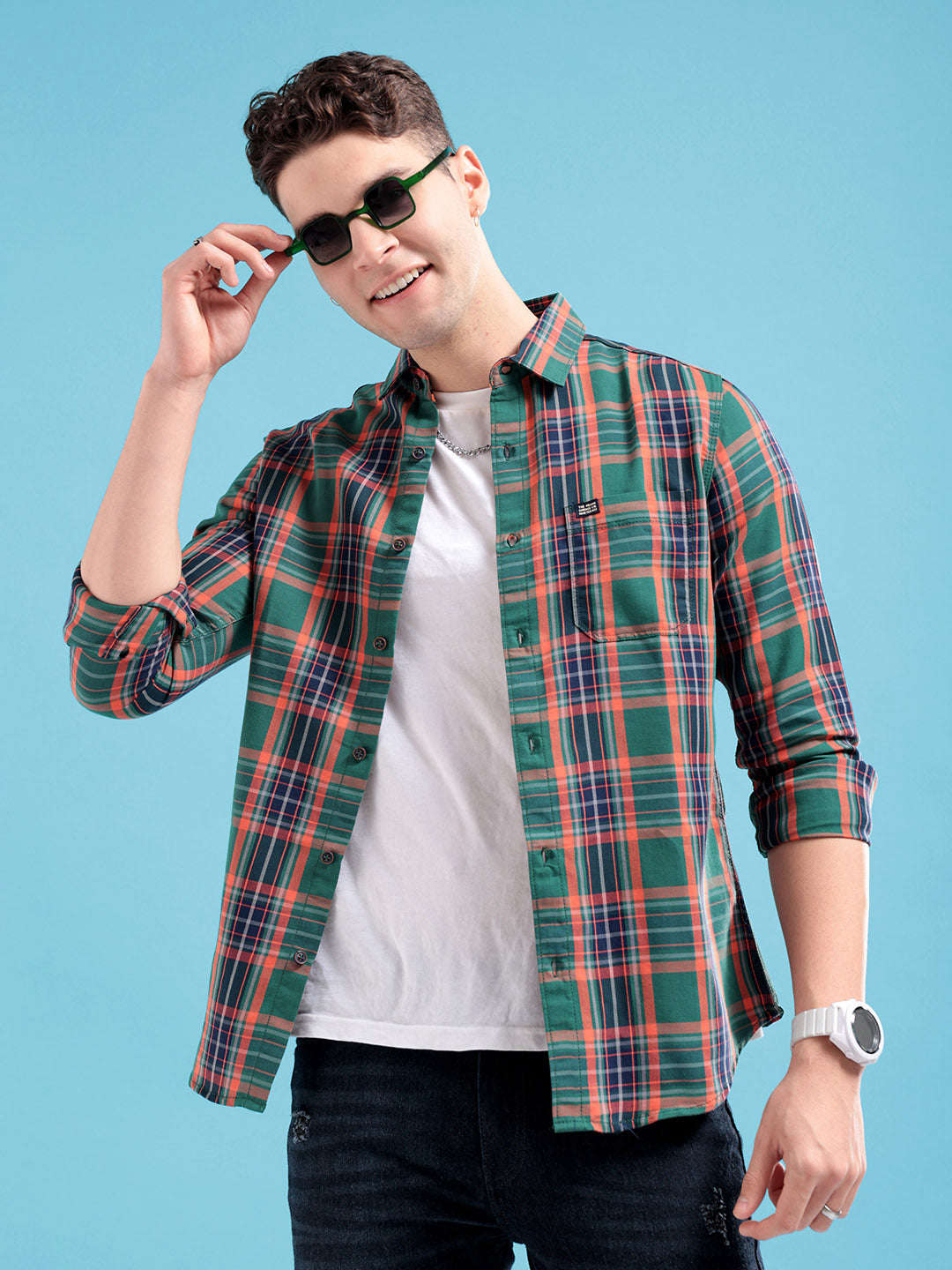 Shop Men Checkered Shirt Online.