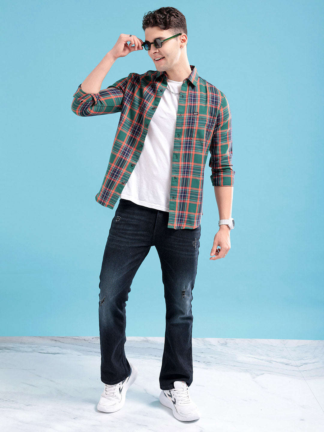 Shop Men Checkered Shirt Online.