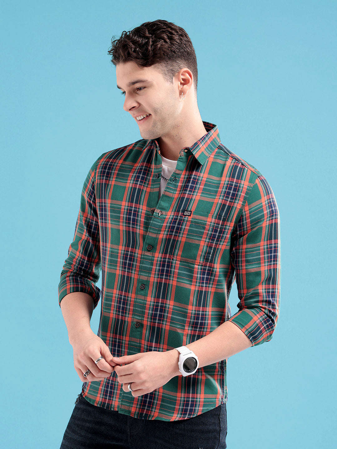 Shop Men Checkered Shirt Online.