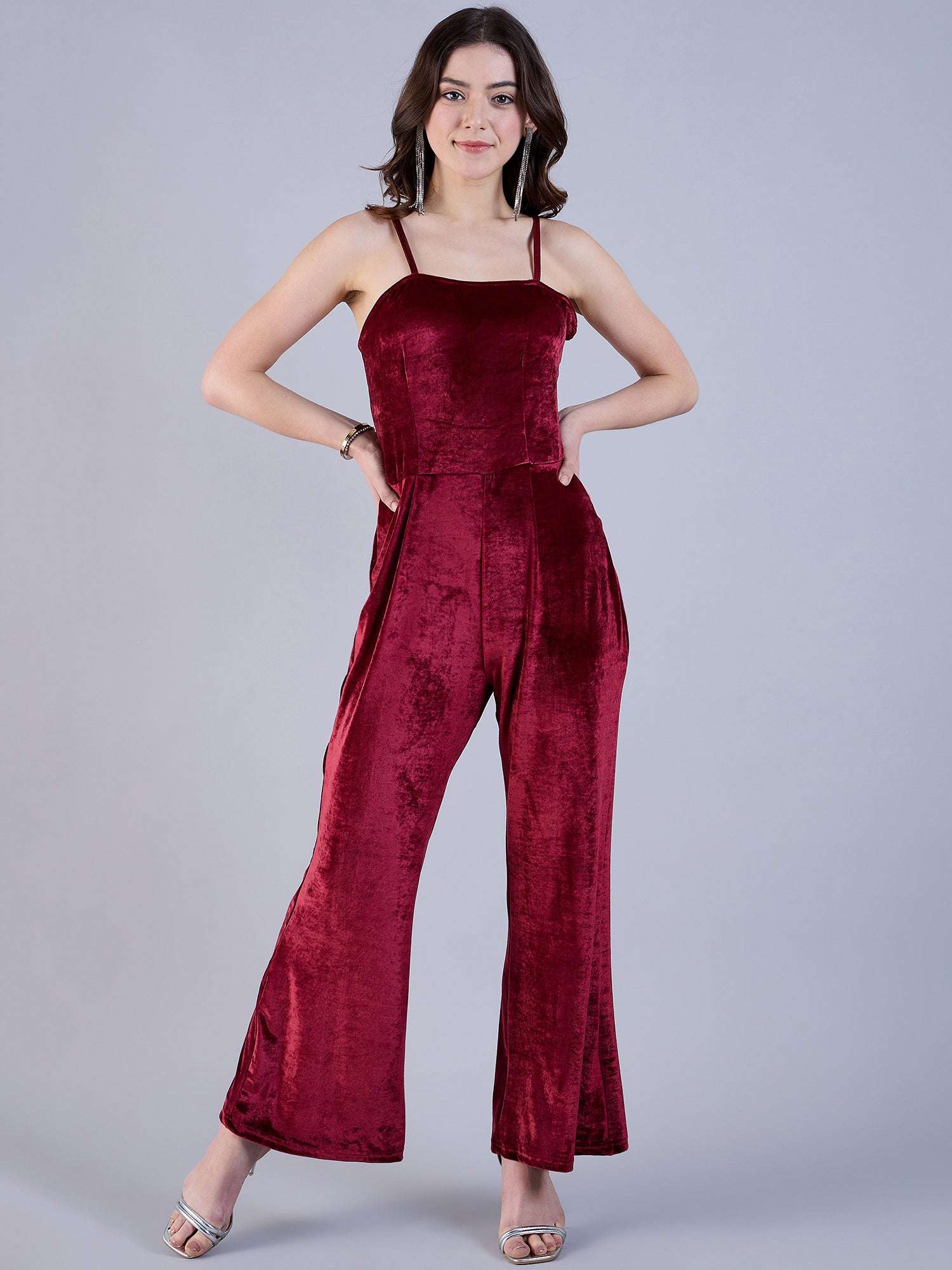 Shop Women Solid Jumpsuit Online.