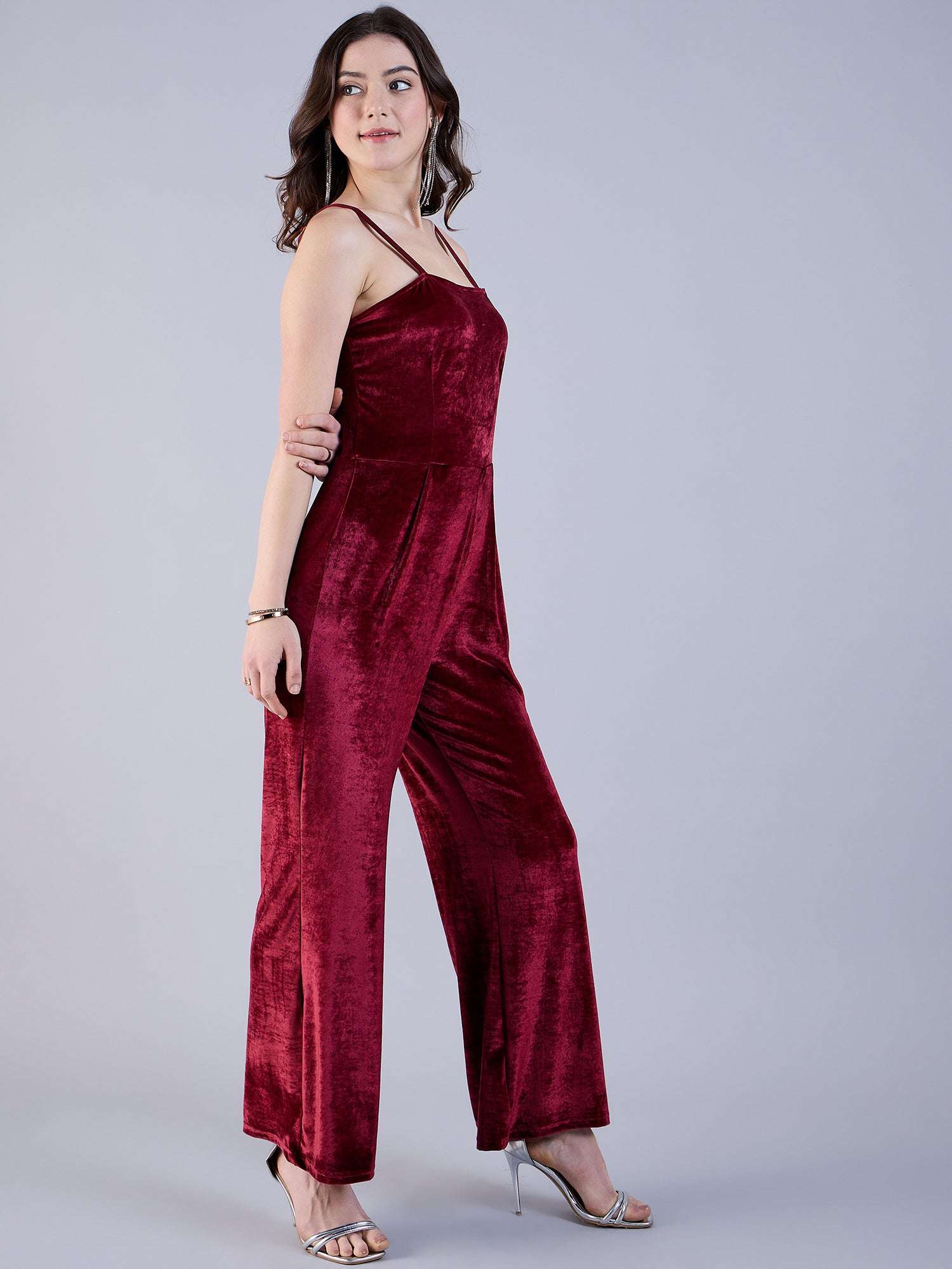 Shop Women Solid Jumpsuit Online.