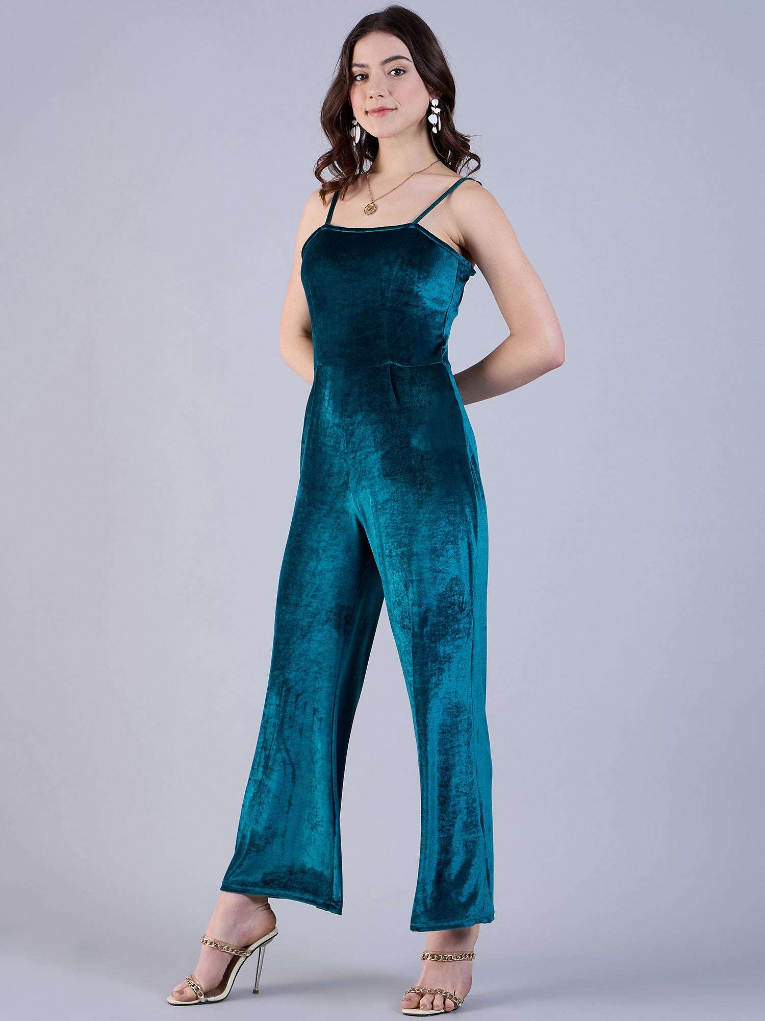 Shop Women Solid Jumpsuit Online.