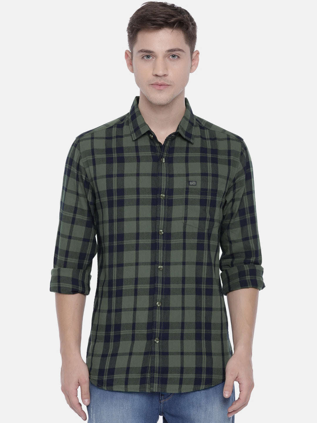 Shop Men Checked Casual Shirt Online.