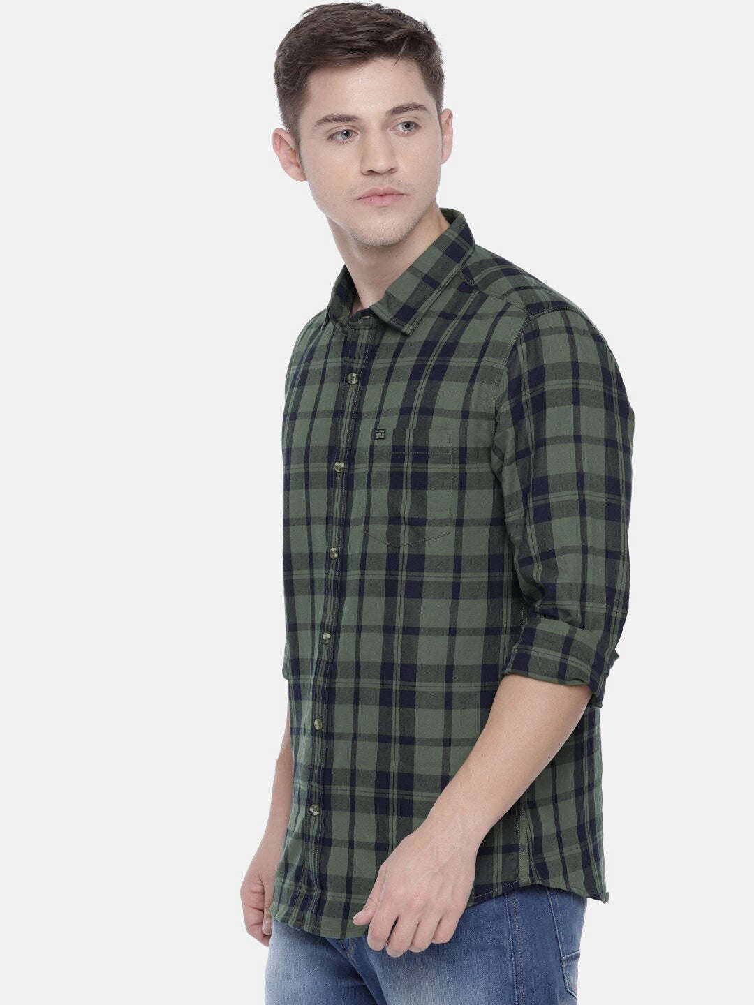 Shop Men Checked Casual Shirt Online.