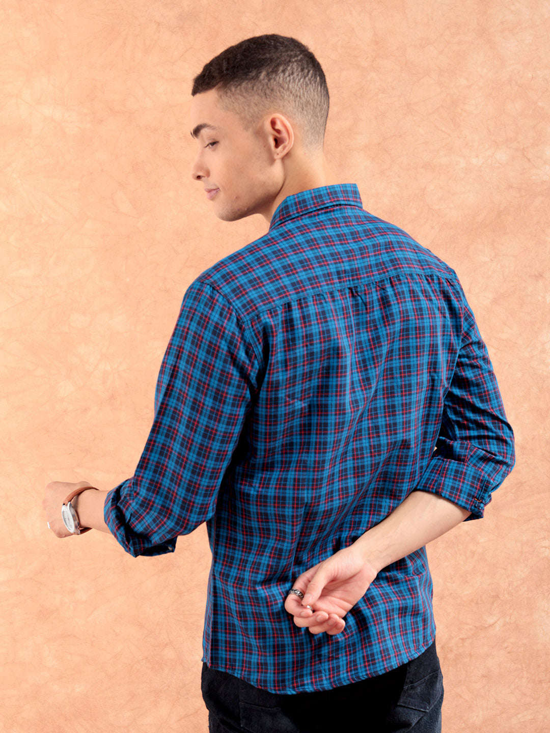 Shop Men's Checked Regular Fit Shirt Online.