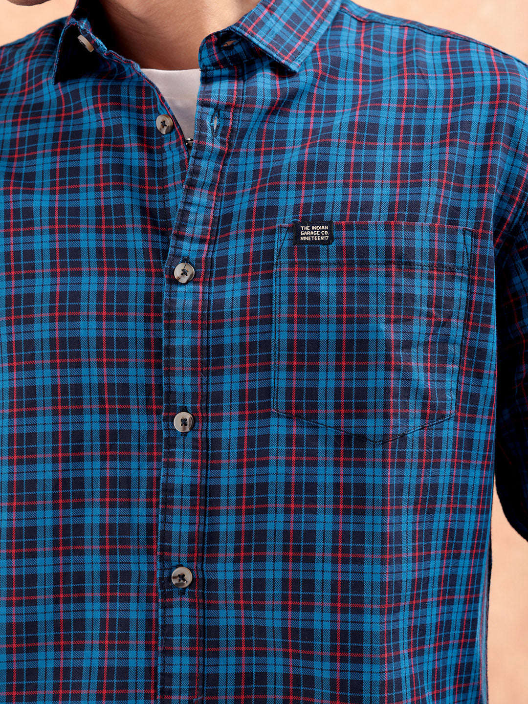 Shop Men's Checked Regular Fit Shirt Online.