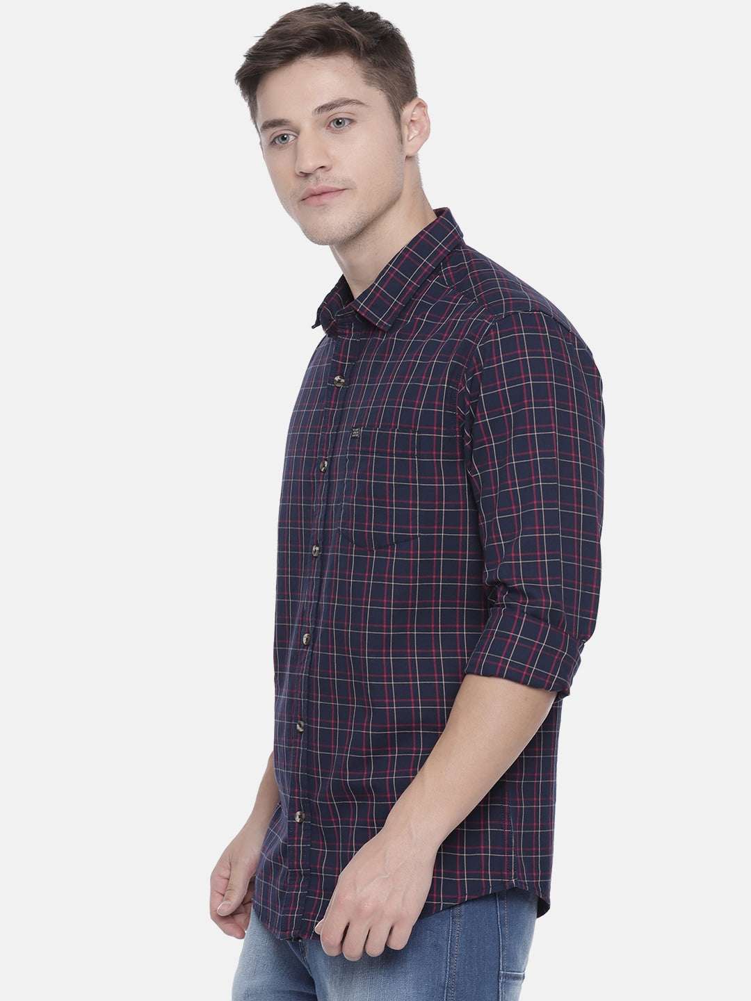 Shop Men Casual Checked Shirt Online.