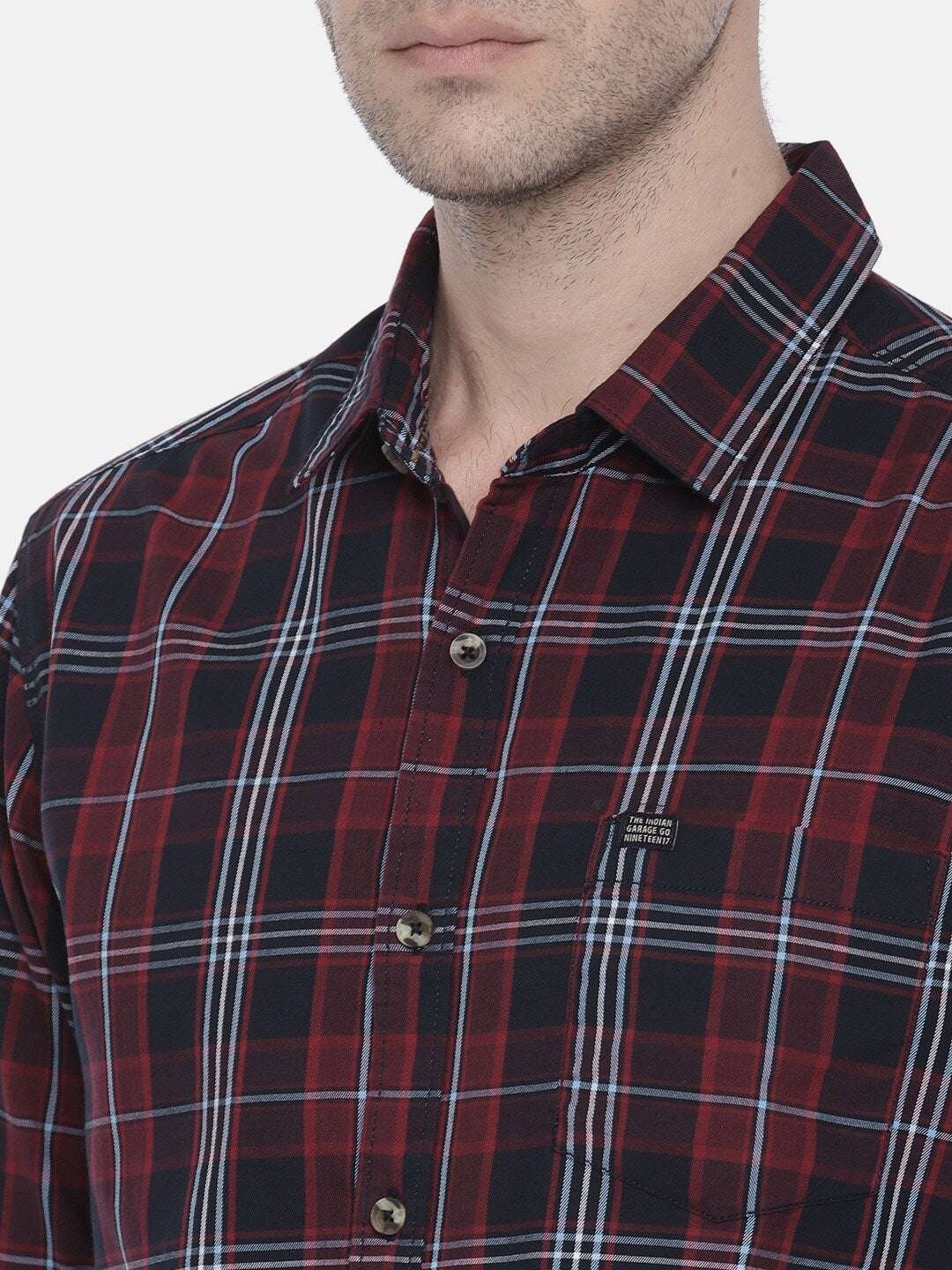 Shop Men Casual Checked Shirt Online.