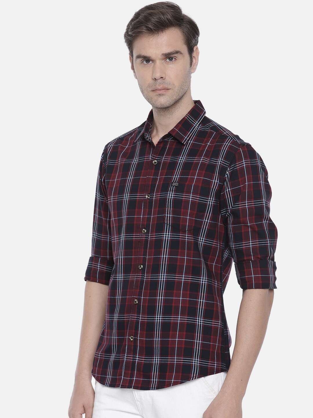 Shop Men Casual Checked Shirt Online.