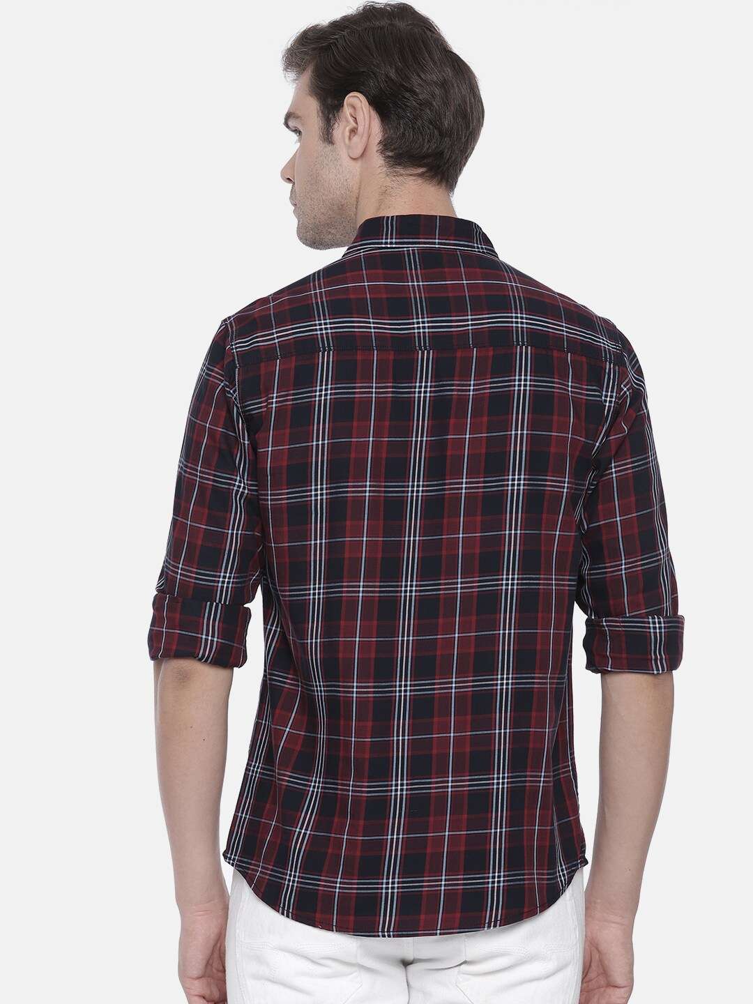 Shop Men Casual Checked Shirt Online.