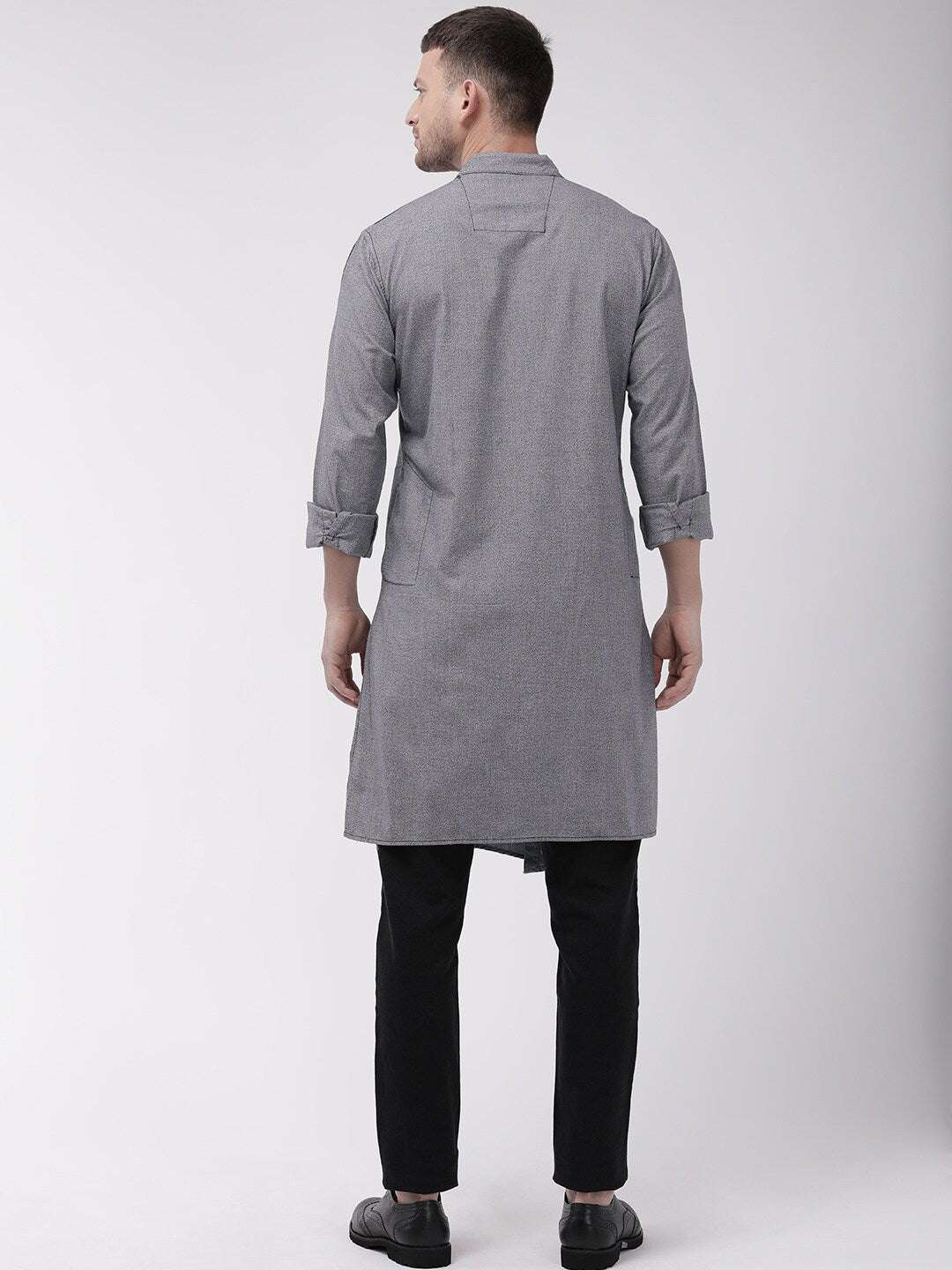 Shop Men Long Kurta Trail Cut Online.