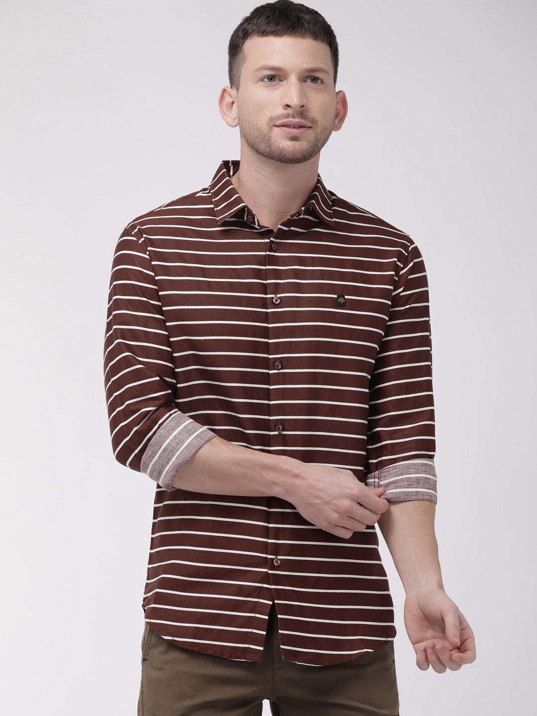 Shop Men Striped Casual Shirt Online.