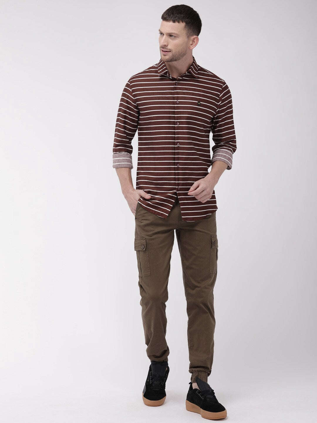 Shop Men Striped Casual Shirt Online.