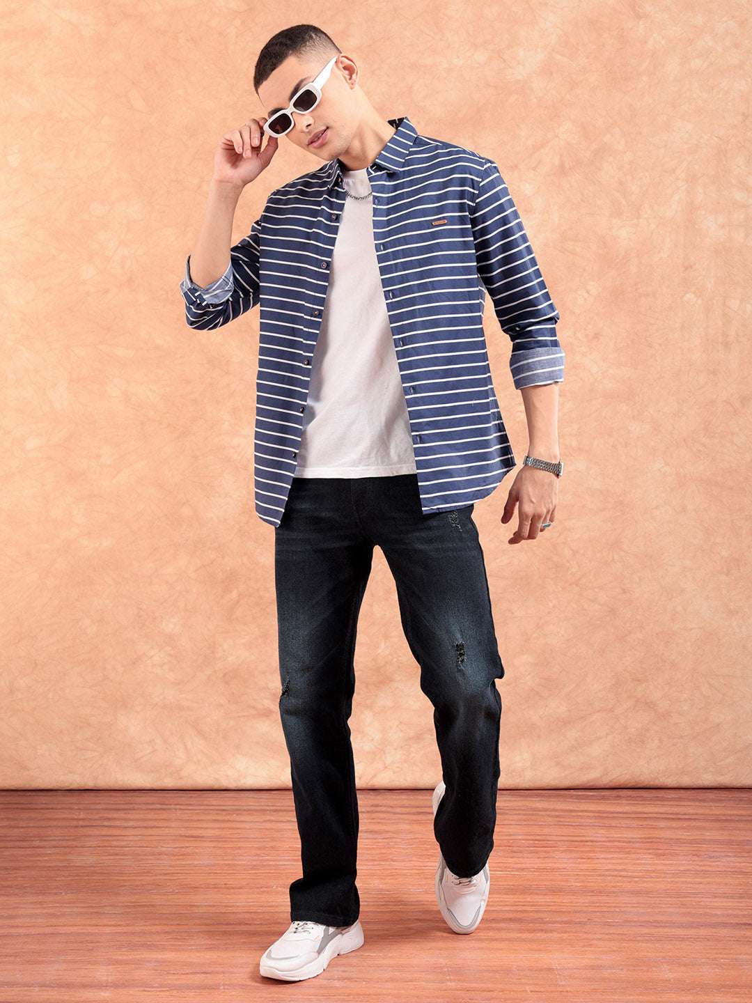 Shop Men Striped Casual Shirt Online.