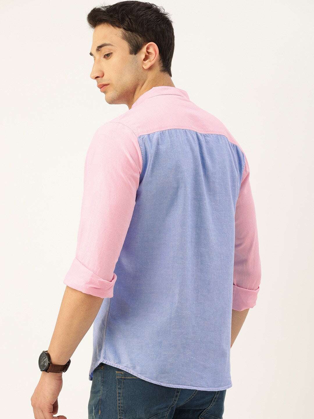 Shop Men Colorblocked Shirt Online.