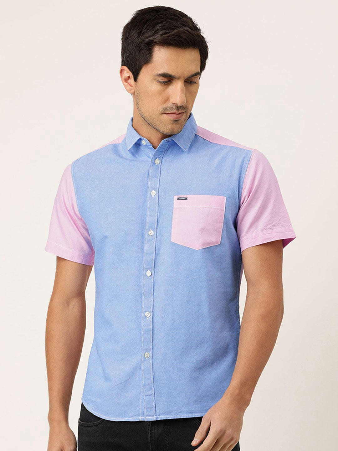 Shop Men Colorblocked Shirt Online.