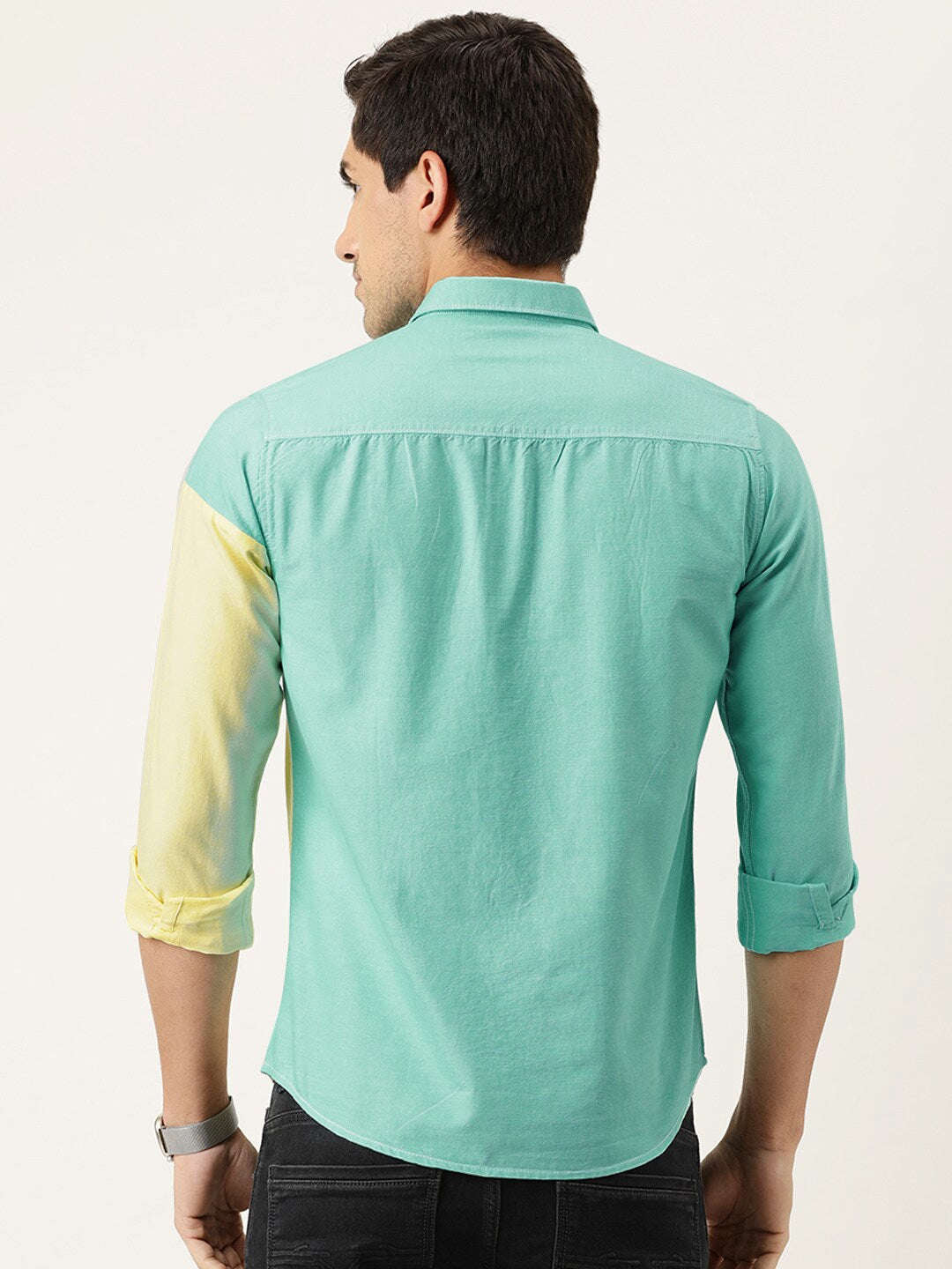 Shop Men Color Block Shirt Online.