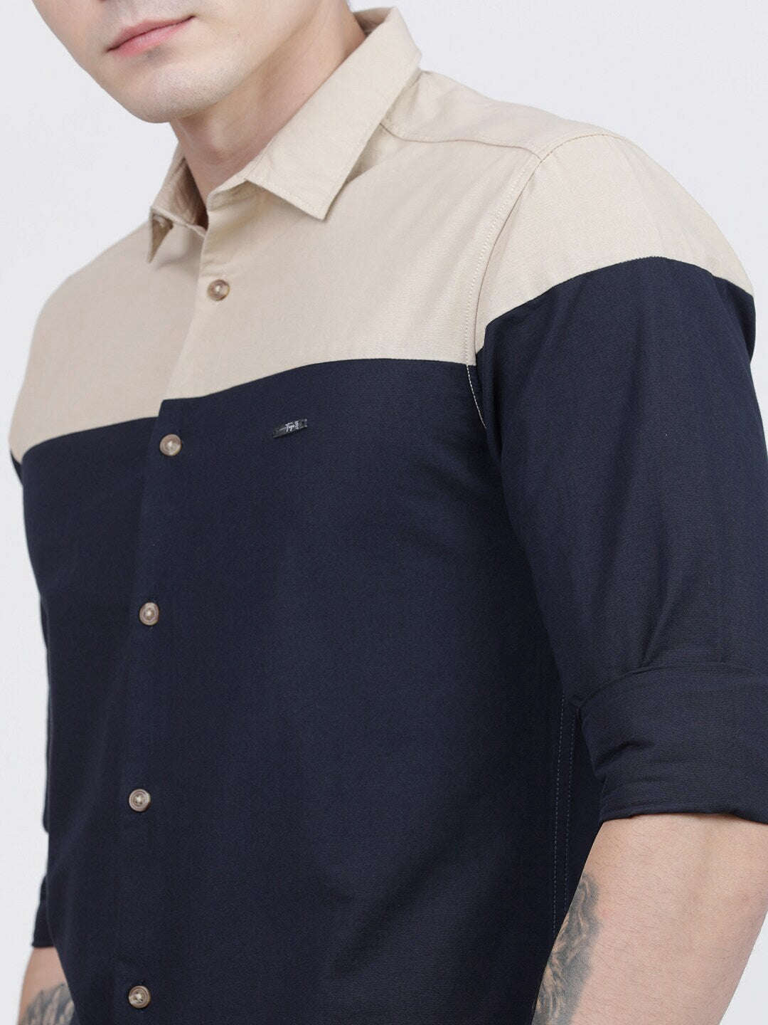 Shop Men Color Block Shirt Online.