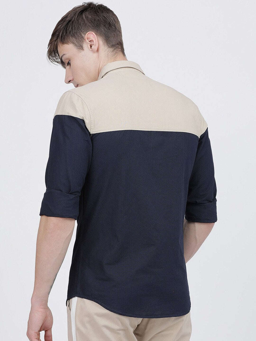 Shop Men Color Block Shirt Online.