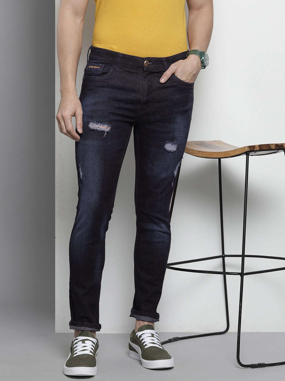 Shop Men Solid Jeans Online.