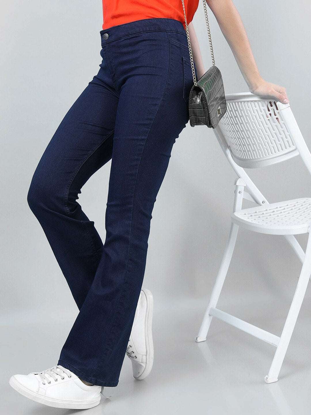 Shop Women Solid Jeans Online.