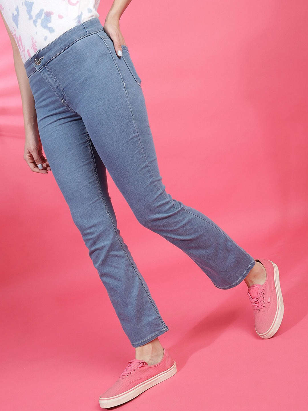 Shop Women Solid Jeans Online.