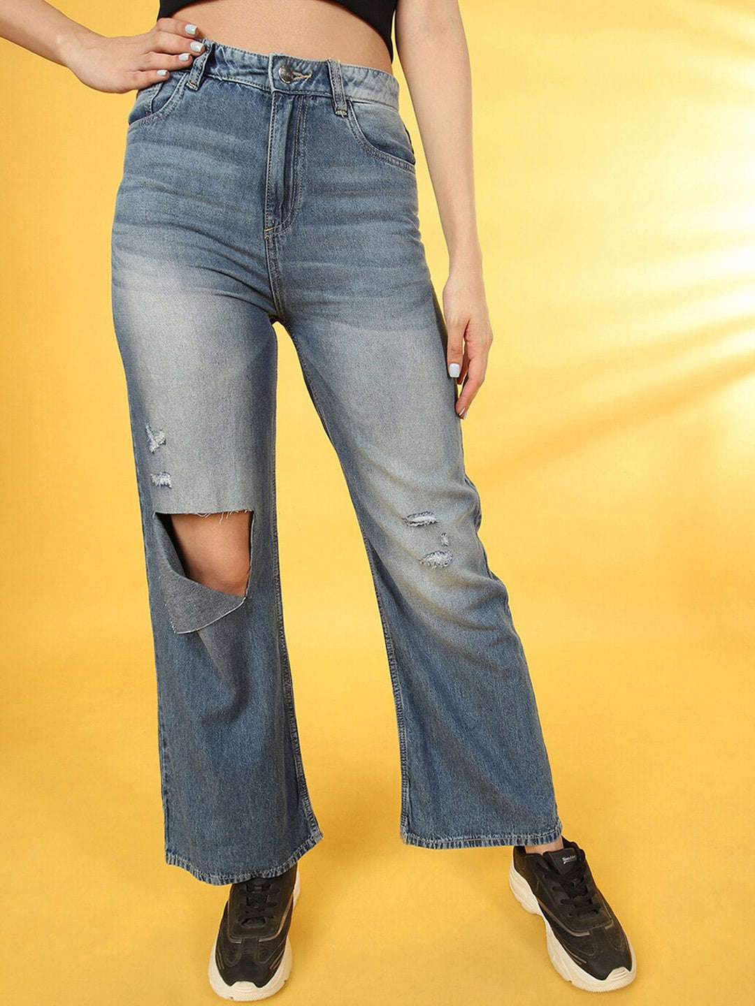 Shop Women Solid Jeans Online.