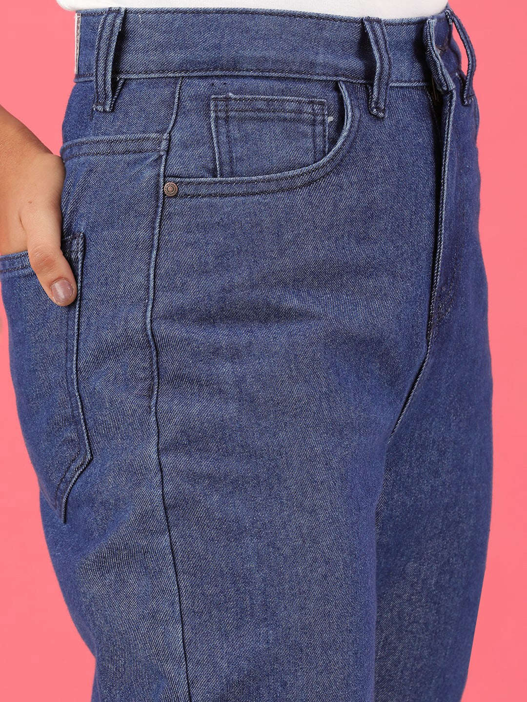 Shop Women Mid-Rise Knee Slash Mom Fit Jeans Online.