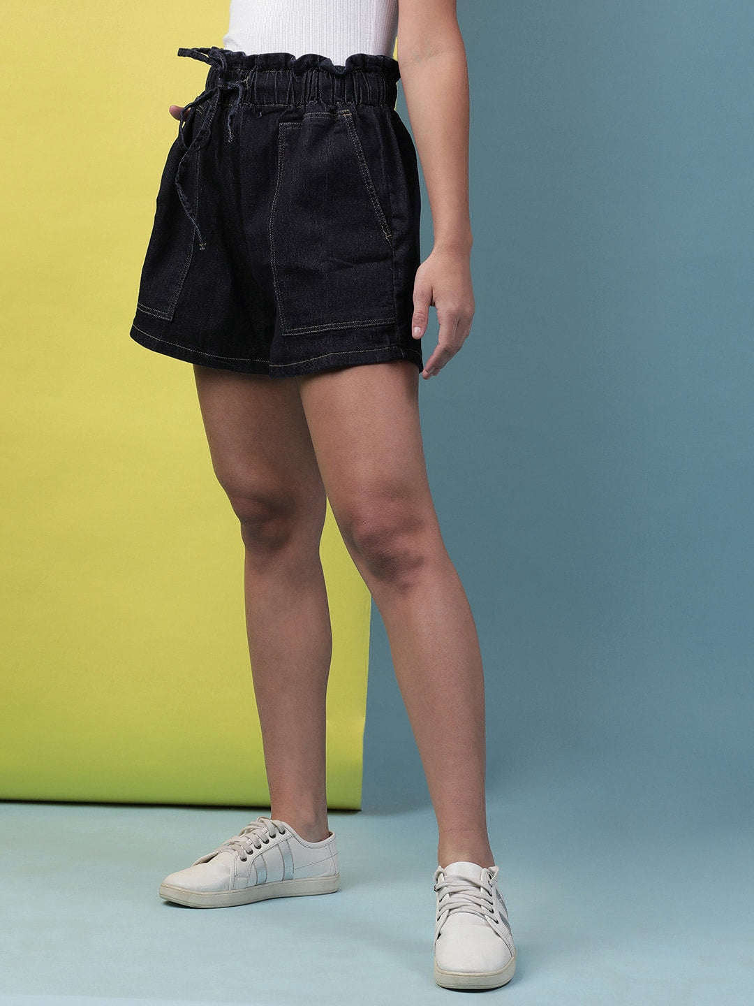 Shop Women Paperbag High Waist Shorts Online.