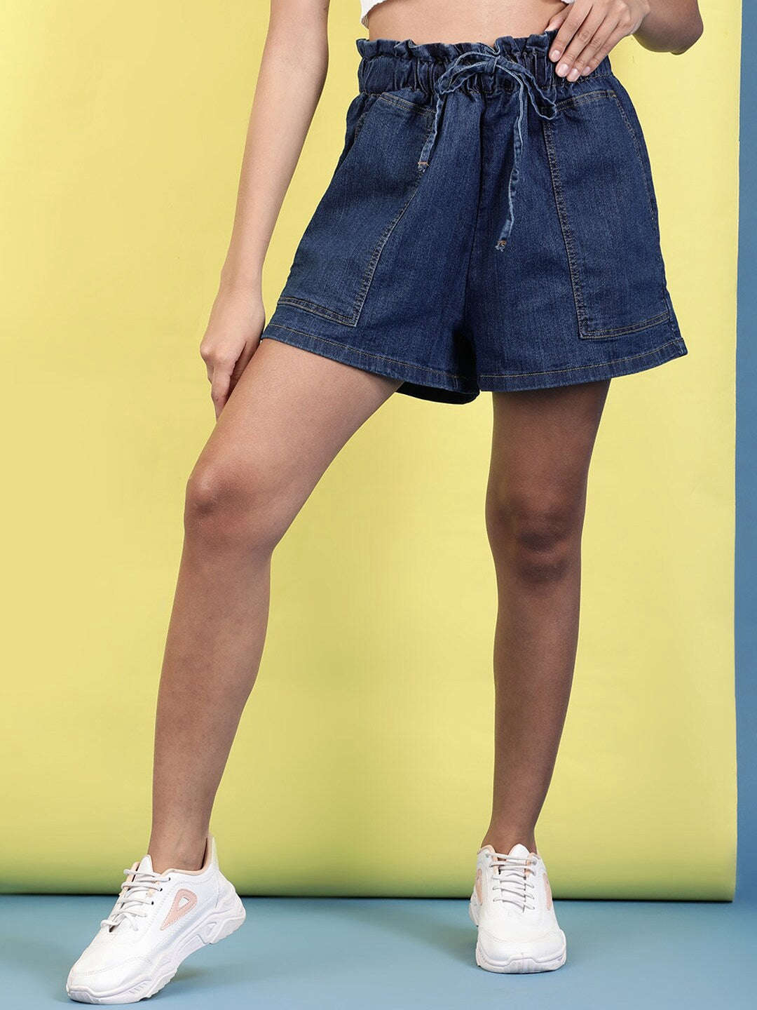 Shop Women Paperbag High Waist Shorts Online.