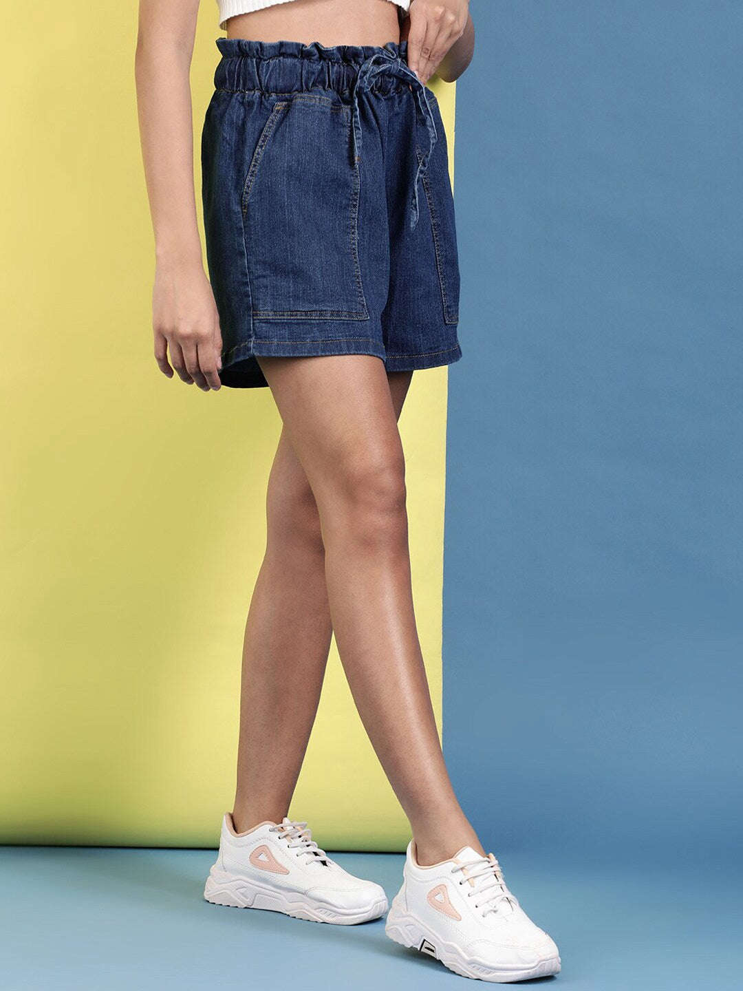 Shop Women Paperbag High Waist Shorts Online.