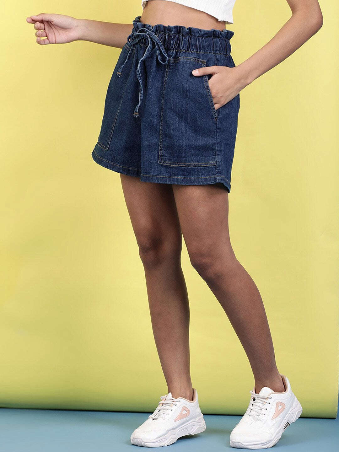 Shop Women Paperbag High Waist Shorts Online.