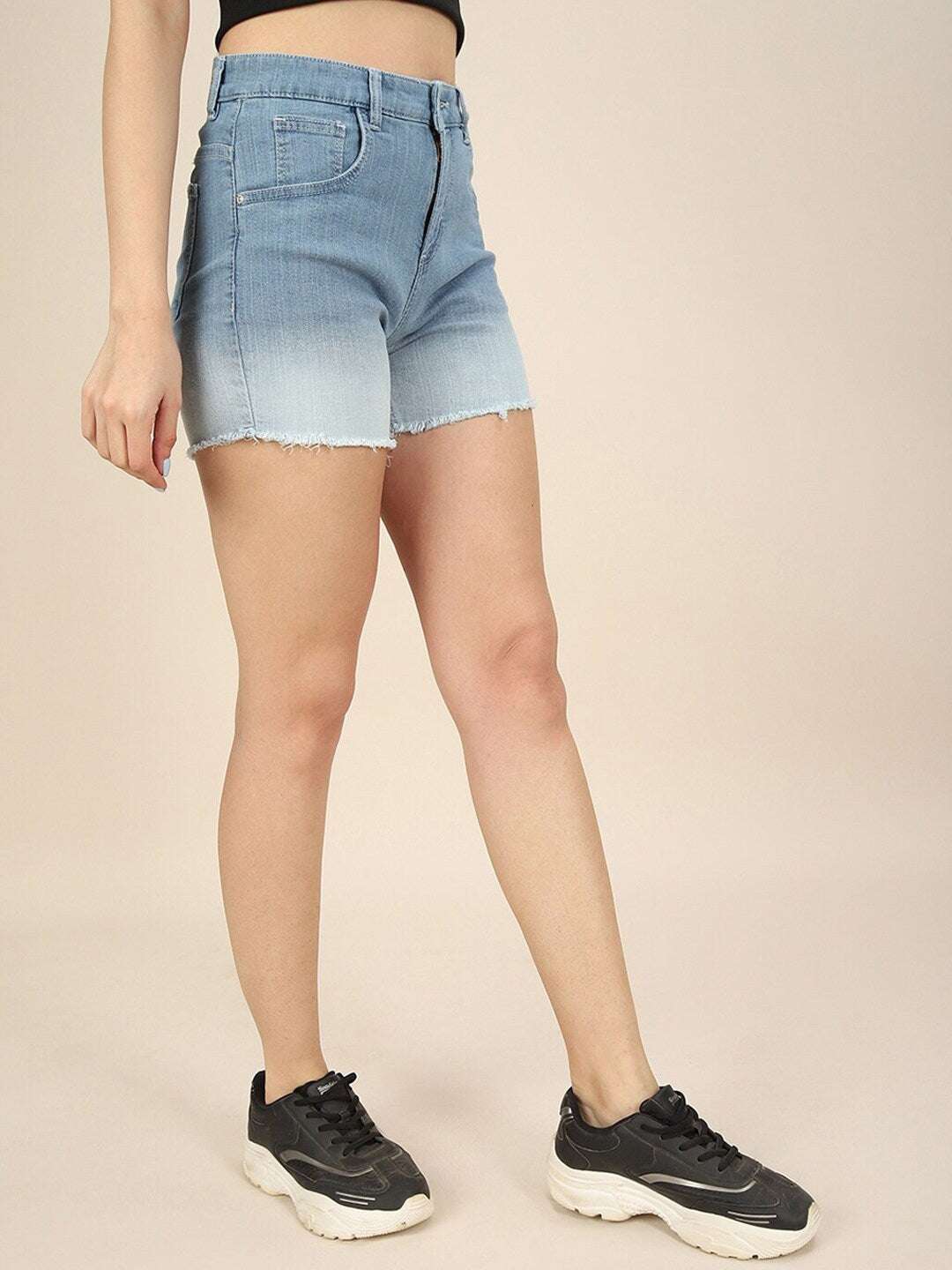 Shop Women High-Waist 2 Tone Shorts Online.