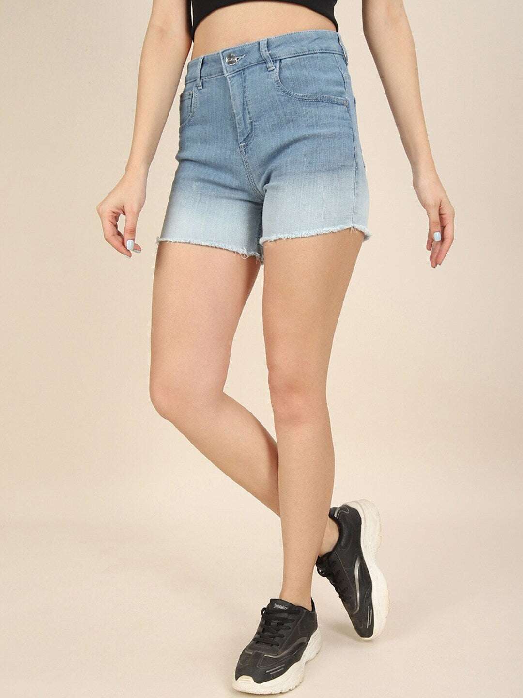 Shop Women High-Waist 2 Tone Shorts Online.