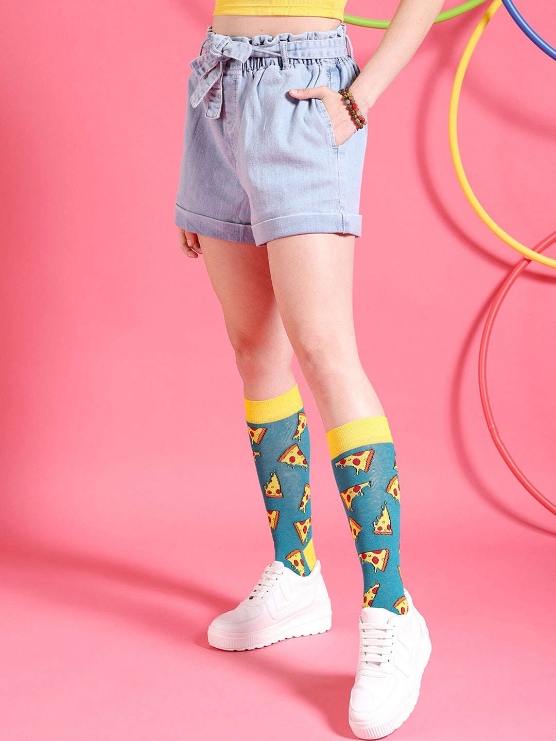 Shop Women Paperbag Waist Tie-Up Shorts Online.