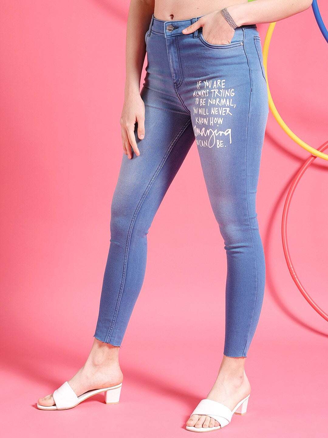 Shop Women Streetwear Skinny Fit Jeans Online.