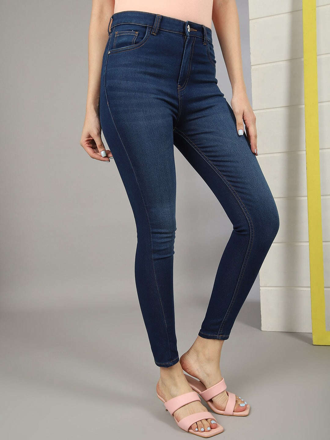 Shop Women Solid Jeans Online.